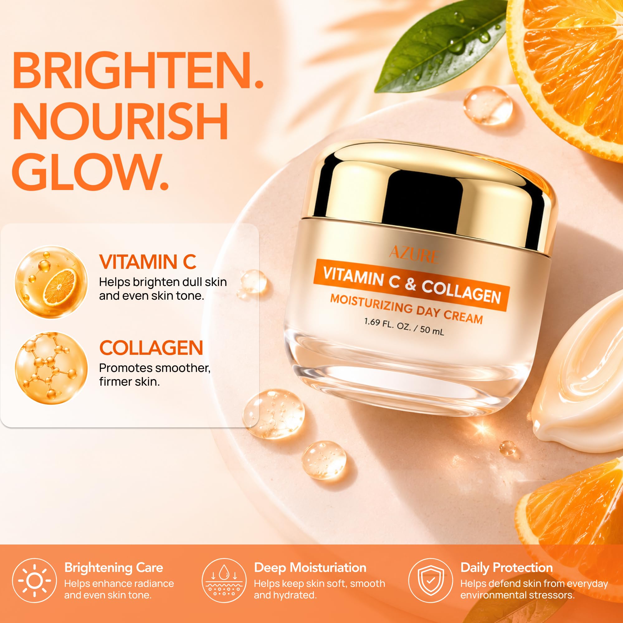 Amazon.com: Vitamin C Face Cream with Collagen, Brightening