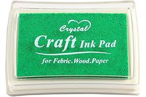 Craft Stamp Pad for Paper Wood Fabric: Green Ink Stamp