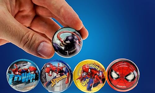 Miniatura 9 de JA-RU Pelotas hinchables de Spiderman de Marvel, Superballs Super Hi Bounce de 1.2 pulgadas, juguetes pequeños para niños, premio, regalos de