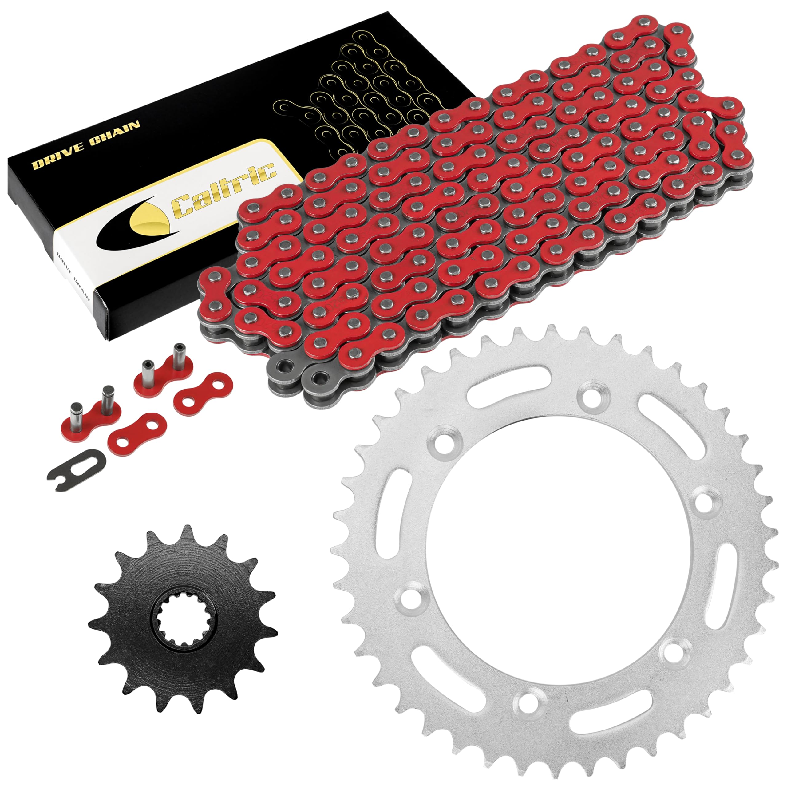 Amazon.com: Caltric Red Drive Chain And Sprocket Kit Compatible