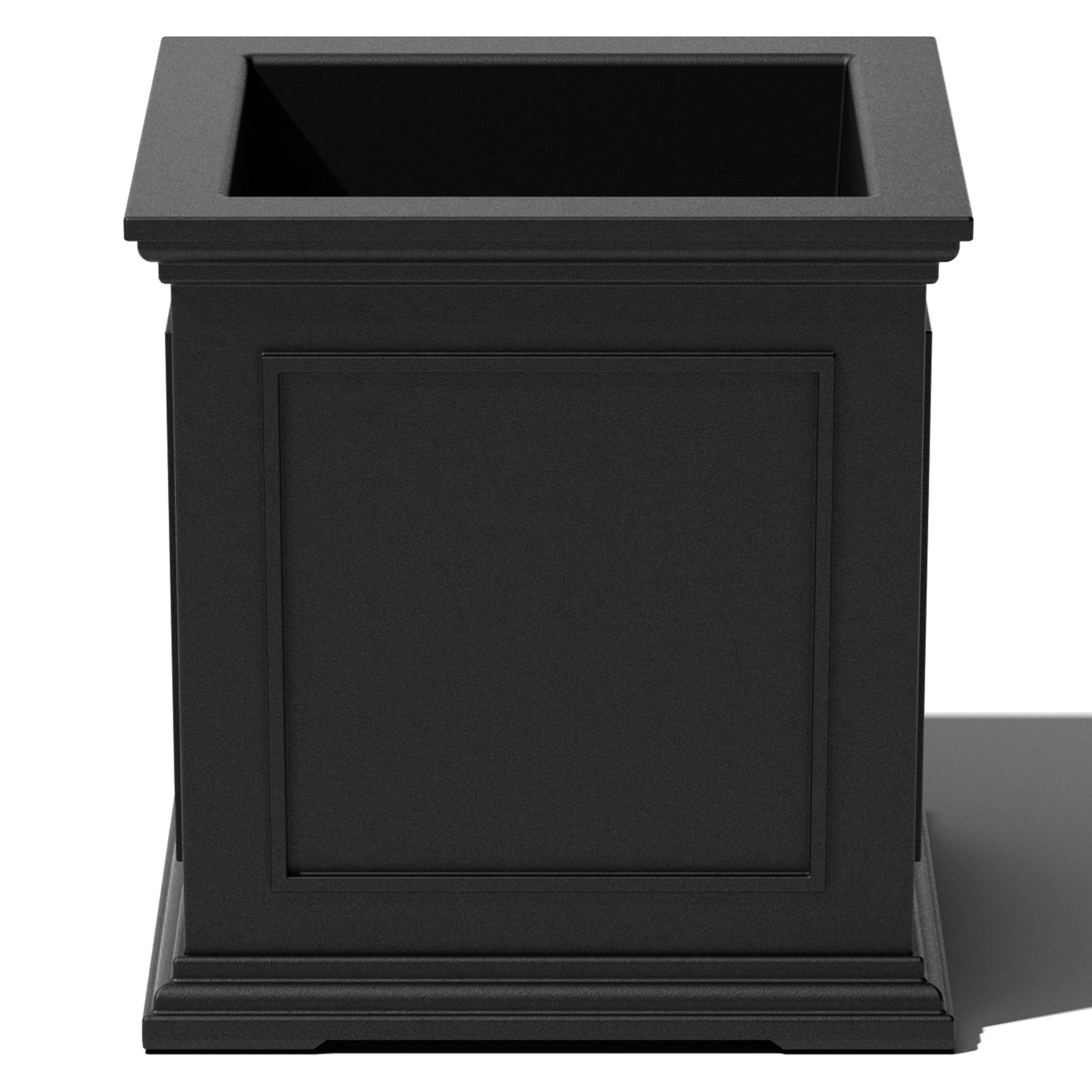 Veradek Brixton Cube Planter, Black, 20.75 in Height, 19 in Width, 19 in Length, Outdoor Use