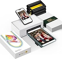 Liene 4x6'' Photo Printer, Phone Printer 100 Sheets & 3 Cartridges, Full-Color Photo, Portable Instant Photo Printer for...