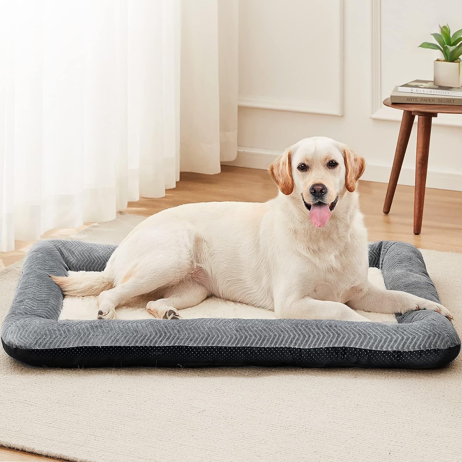 Dog Crate Pad Fit for Small Medium Large Dog Crates, Washable Pet Kennel Pad with