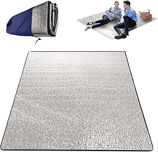 LNGJIN 200 cm x 200 cm Aluminium Foil Camping Blanket, Folding Seat Cushion, Camping Foam Mat, Foam Sleeping Mat, for Camp…