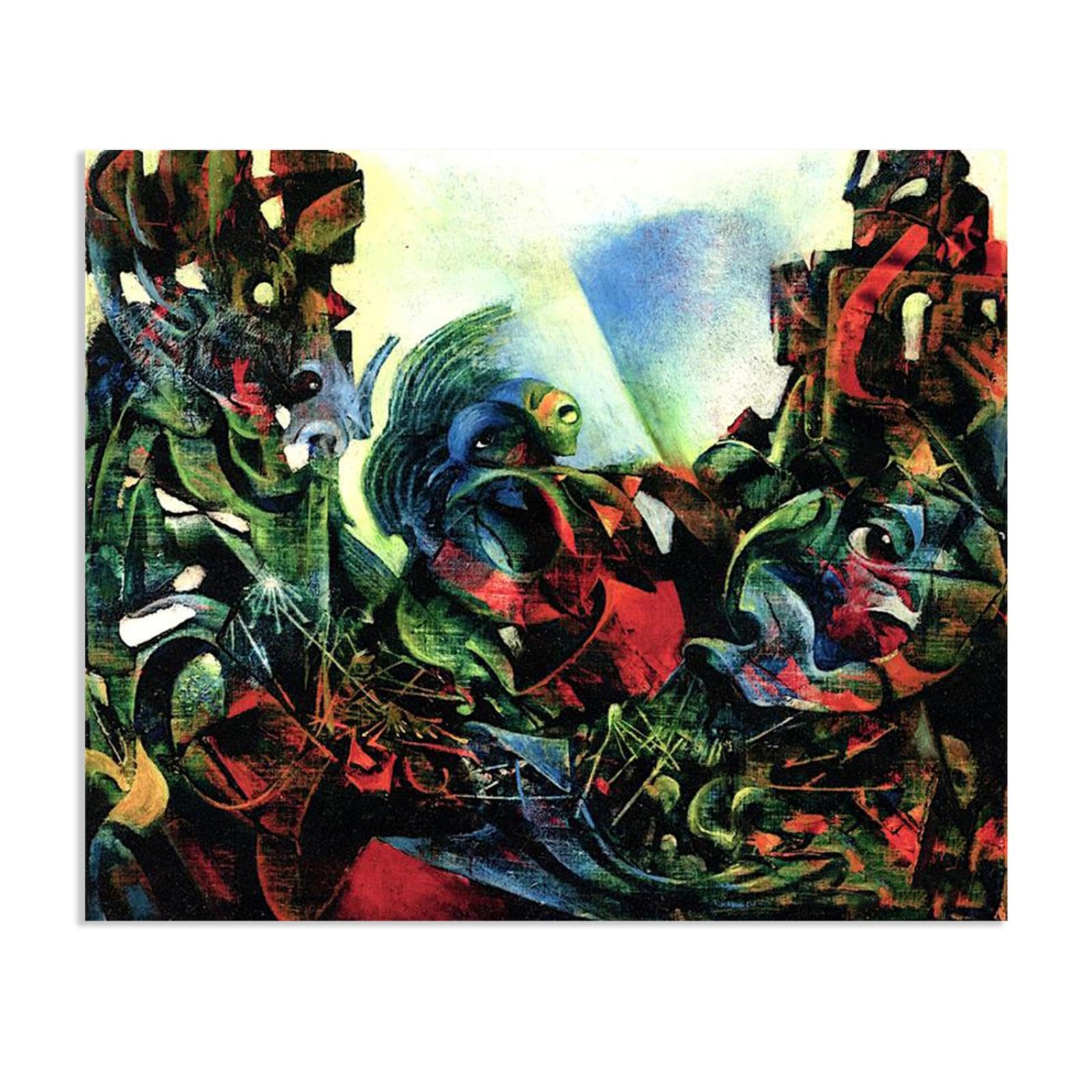 MYCGGDGH Max Ernst Canvas Wall Art Reproductions of Famous Paintings Untitled Giclée Prints Abstract Gifts Aesthetic Wall Decor for Living room bathroom 65x50cm(26x19in) Frameless