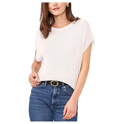 Vince Camuto Short Sleeve Crew Neck Drop Shoulder Top Women