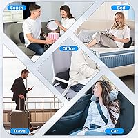 Vista 8 de Almohada lumbar, almohada de apoyo lumbar de espuma viscoelástica para silla de oficina y asiento de automóvil, almohada de apoyo para aliviar