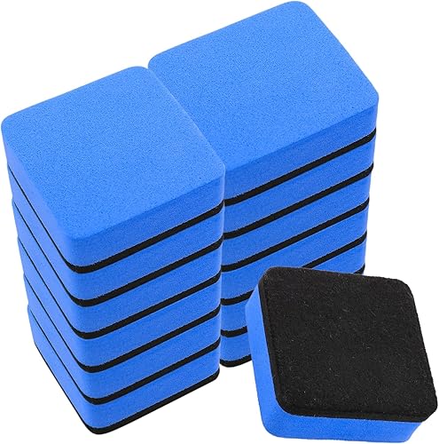 cobee - Mini borradores de borrado en seco 12 piezas de pizarra blanca magnética de borrado en seco limpiador de pizarra con almohadilla de fieltro