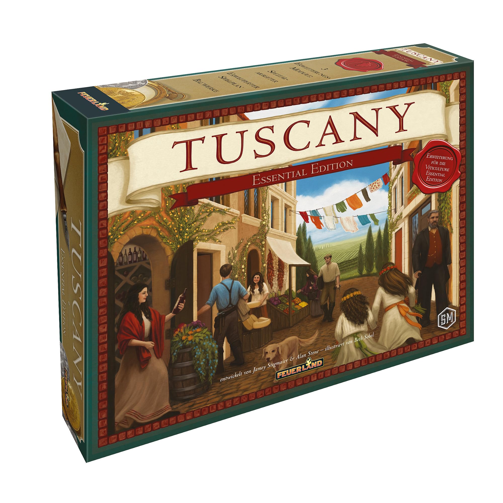 Feuerland Spiele 63551 Tuscany Essential Edition, Multicoloured, Medium