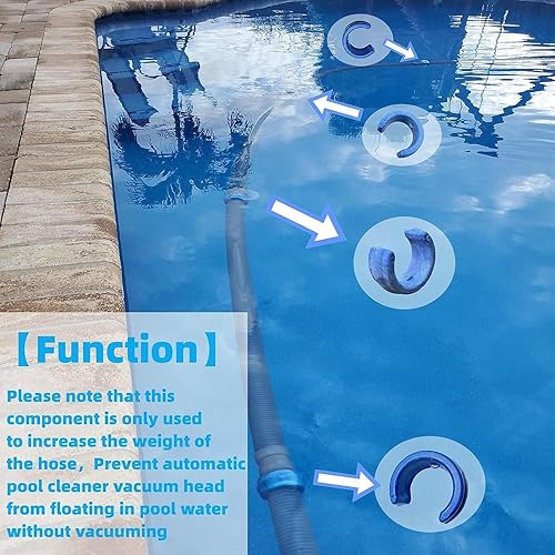 Miniatura 6 de Piscina limpiador manguera peso W83247 X70105 K12054 K12454 para Zodiac Baracuda MX8 MX6, Navigator Pool Vac y Pentair Kreepy Krauly limpieza de