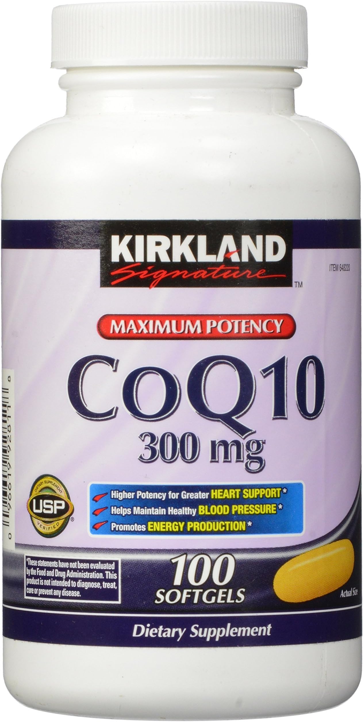 Kirkland Signature COQ10 100 Softgels, 300 mg, 6.4 Ounce