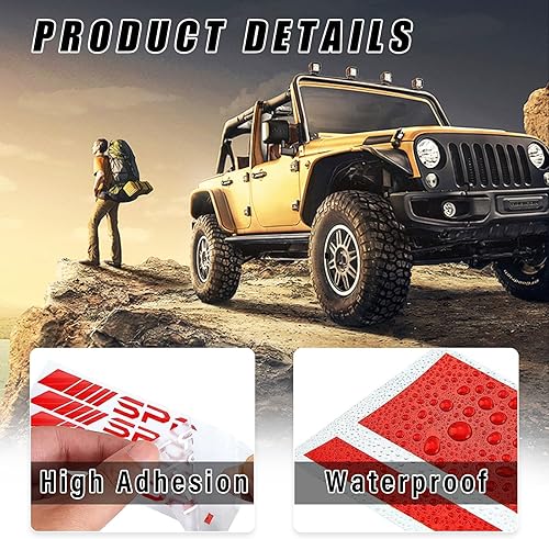 Miniatura 3 de 14 calcomanías adhesivas para automóvil, calcomanías reflectantes impermeables con logotipo deportivo, rayas para llantas de automóvil, emblema