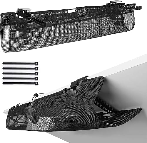 Organización de cables de malla para debajo del escritorio, bandeja de administración de cables de 36 pulgadas para regleta de alimentación de