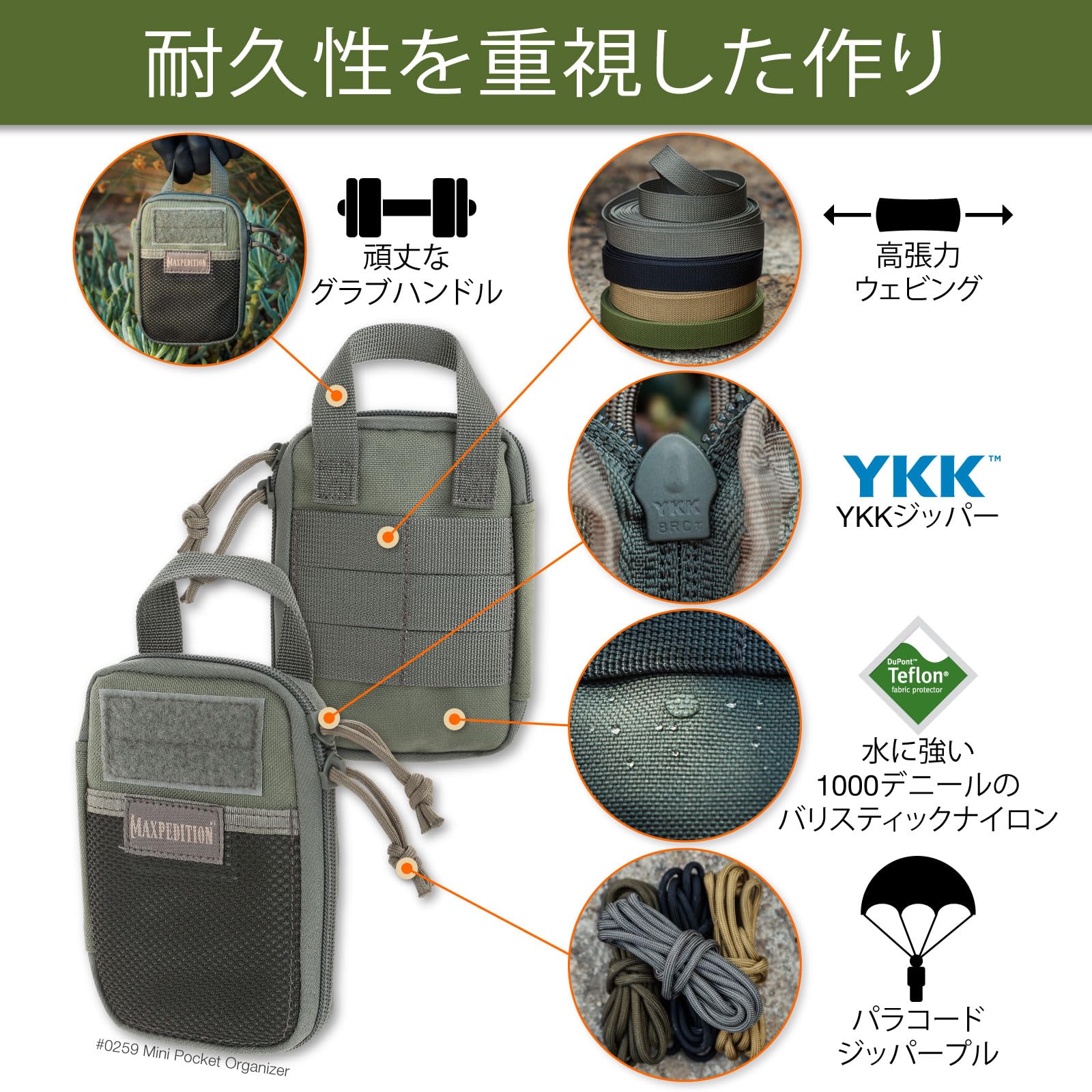 MAXPEDITIONマックスペディションポーチ二種類セット私物装備 Amazon.co.jp: Mini Pocket Organizer : ファッション