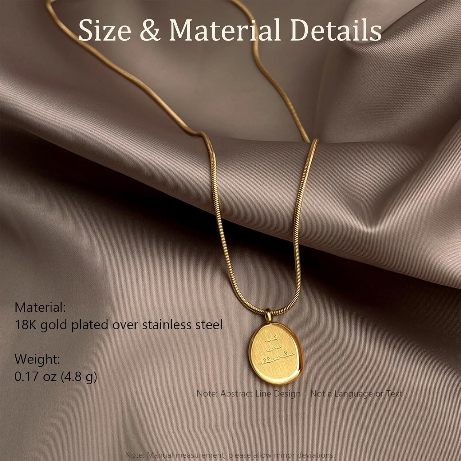 Gold Necklace for Women, 18K Gold Plated Coin Pendant Necklace, Dainty Gold Charm Necklace for Everyday Wear, Work & Gifts - Image 5