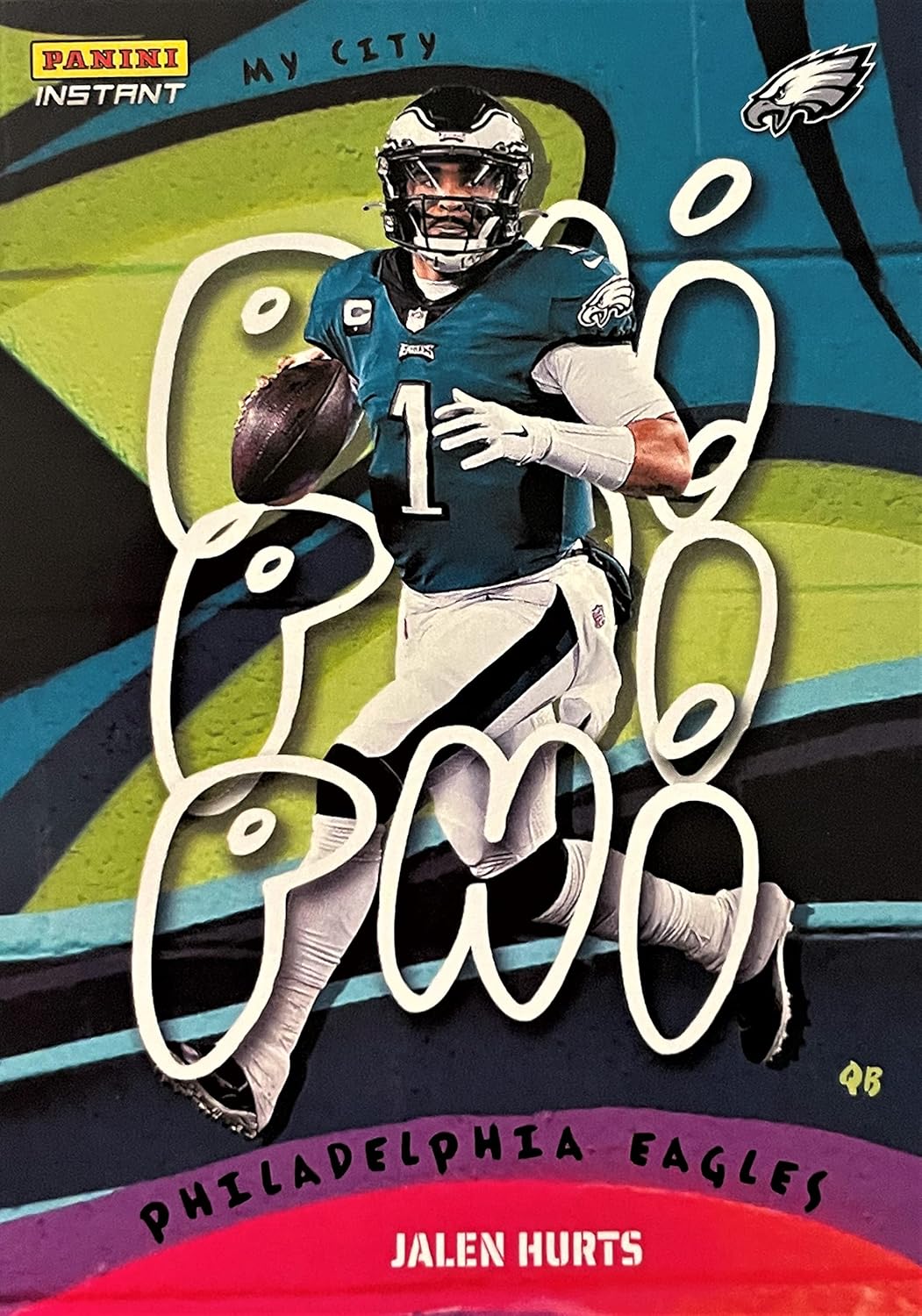 2022 JALEN HURTS Online Exclusive MY CITY Football Card - Officially Licensed PANINI Football Card - Limited Production of 1860 Cards! - Philadelphia Eagles