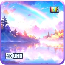 Spectrum Rainbow Serenity – Flowing Rainbow Visuals with Calming Ambience for a Peaceful TV Screensaver