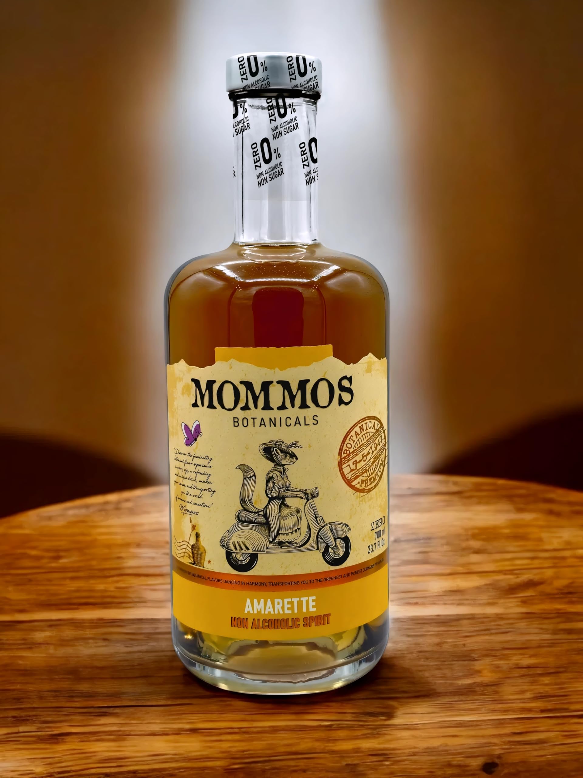 Mommos Amaretto 0.0% - Alternativa all’ AMARETTO - Senza alcol - Senza zucchero - A basso contenuto calorico - Premium - 700ml | Per gli amanti degli spiritosi 0% alcol