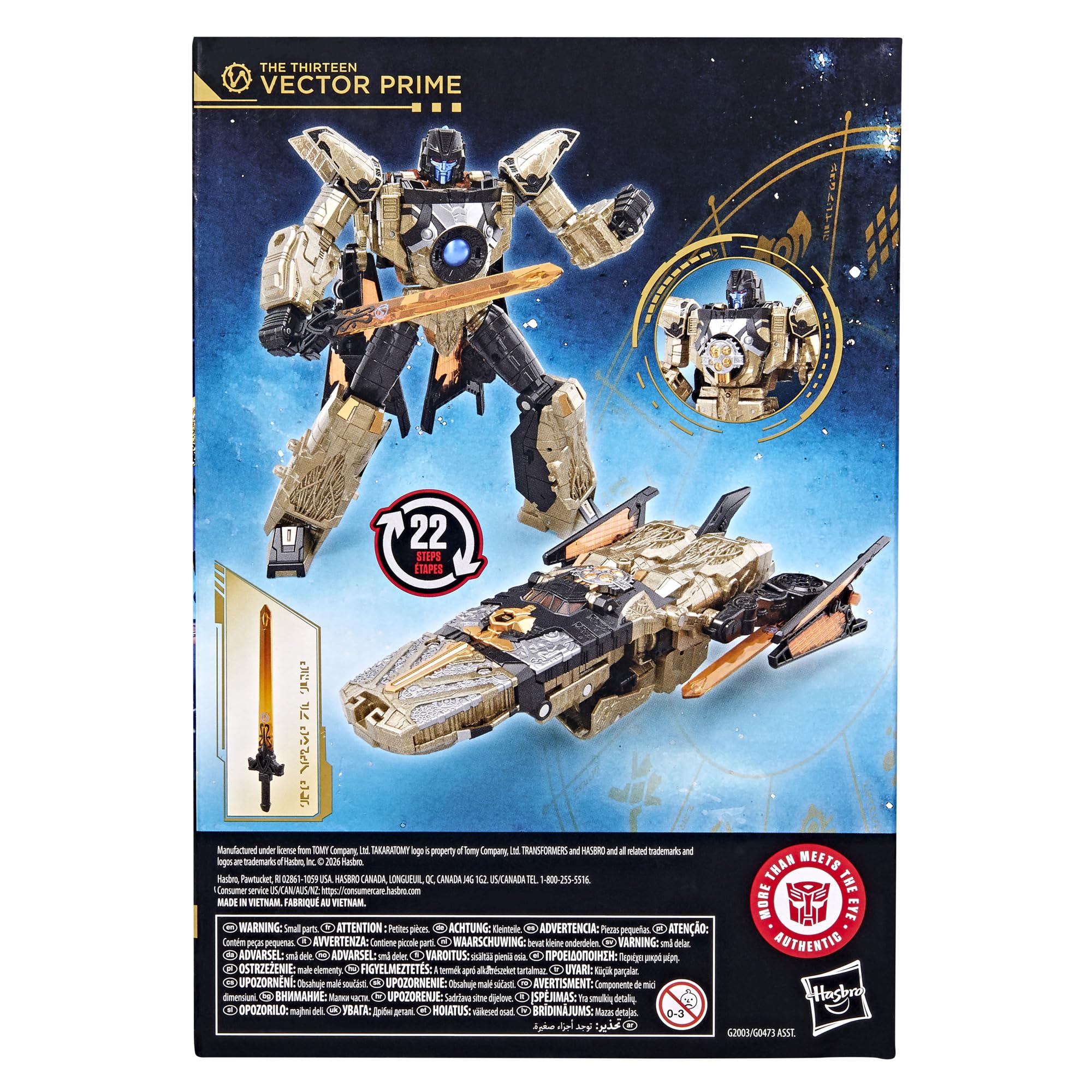 Transformers Age of the Primes The Thirteen Vector Prime, verwandelbare Voyager-Klasse Action-Figur (17,5 cm), Roboterspielzeug ab 8 Jahren
