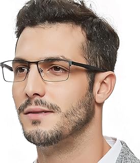 OCCI CHIARI Anti Blue Light Reading Glasses Blue Light Readers for Men 0 100 150 200 250 300 350 400 500 600 (Black,1.5)