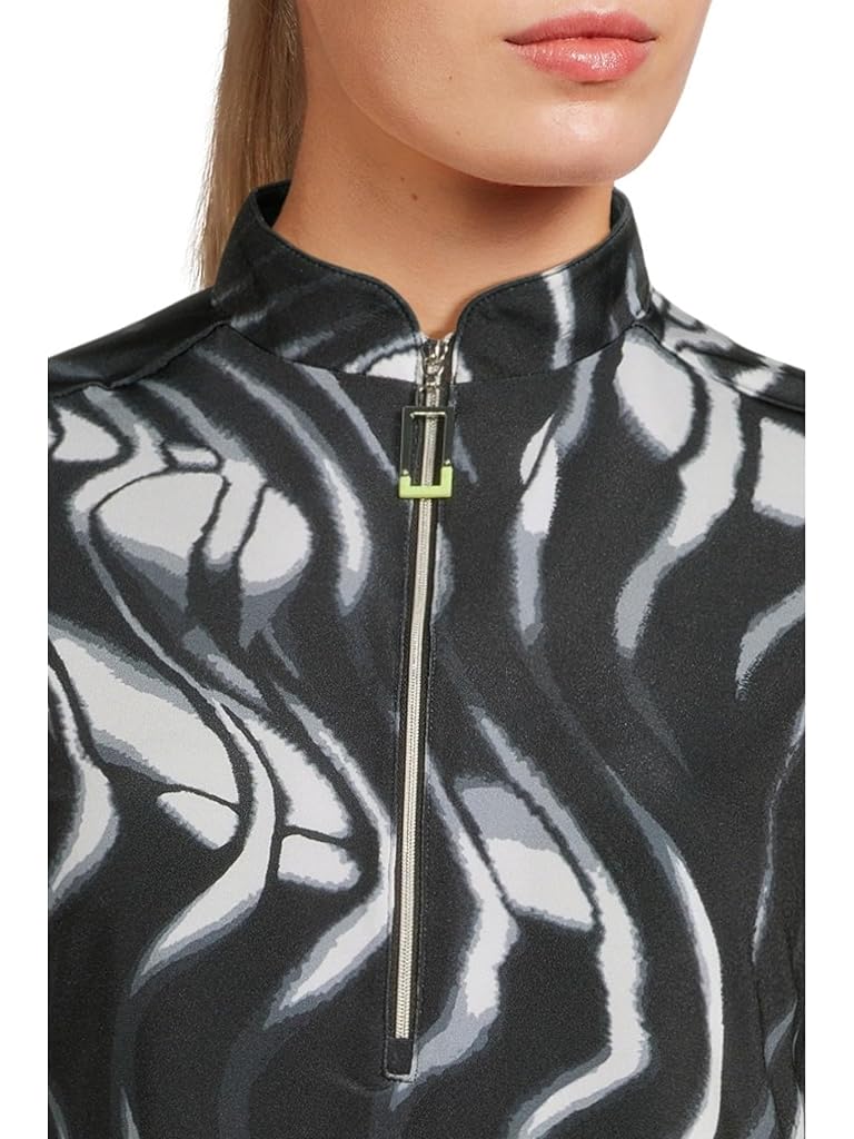 Black Jamie Sadock Whirlwind Print Polo