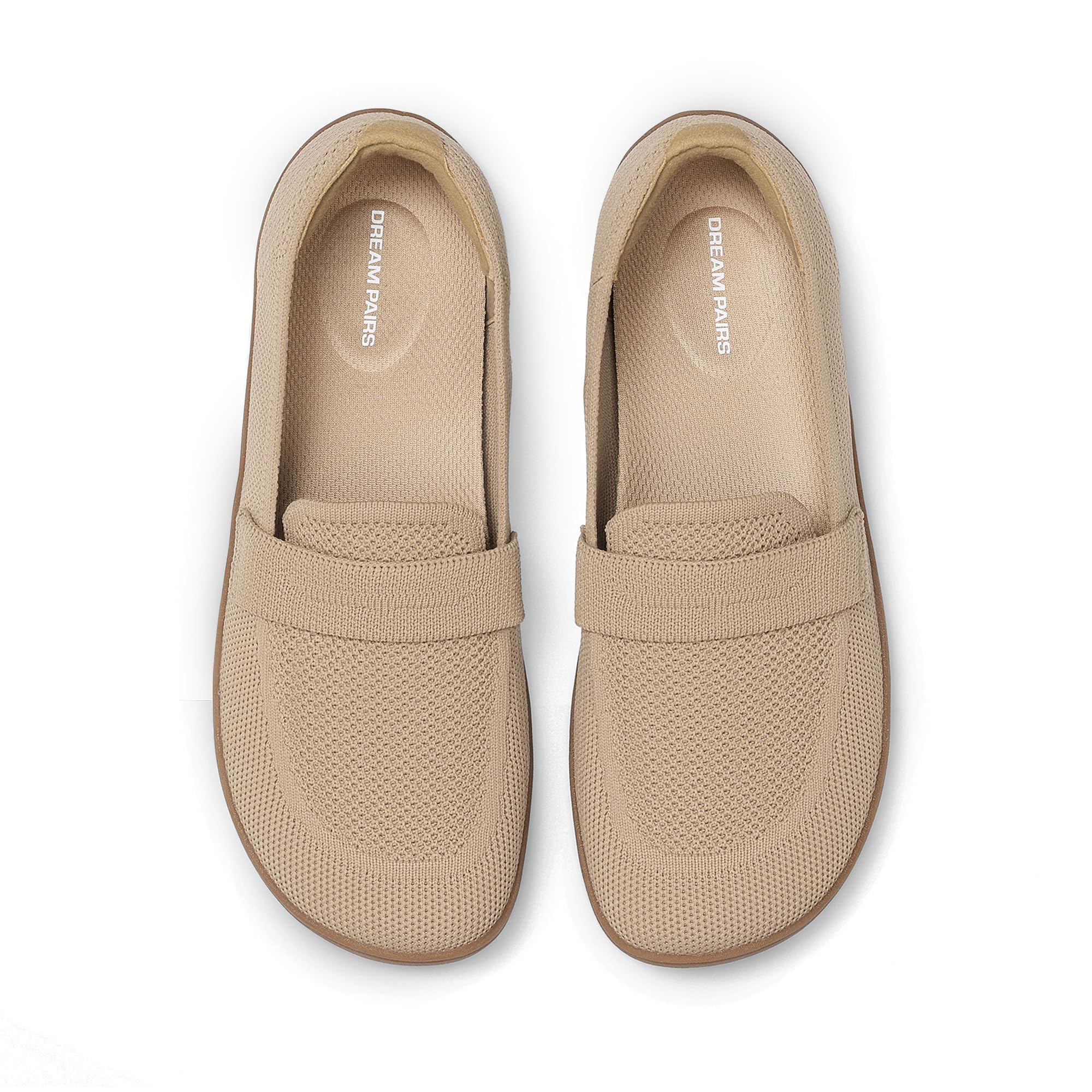 DREAM PAIRS Women Comfort Wide Toe Barefoot Knit Loafers
