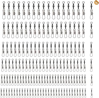 EuTengHao Bearing Barrel Swivel Fishing Accessories Stainless Steel Corrosion Resistance (Size 2,4,6,8,10,12, Weight 26-58Lbs)