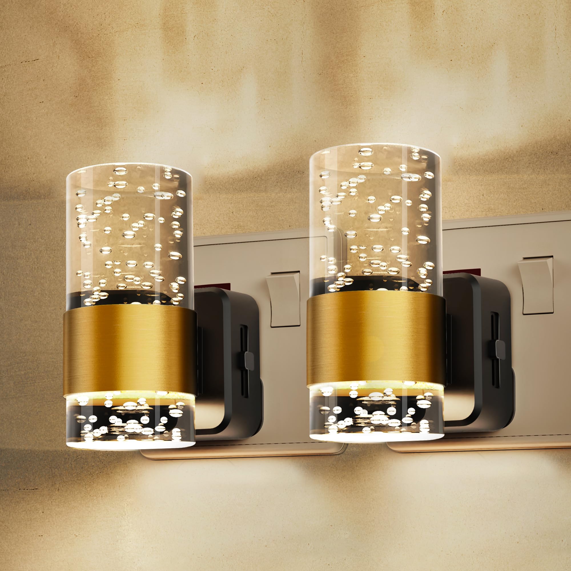 LOHAS-LED Night Light, Plug in Night Light with Light Sensor, 0-100LM Dimmable Nightlight, Warm White 3000K
