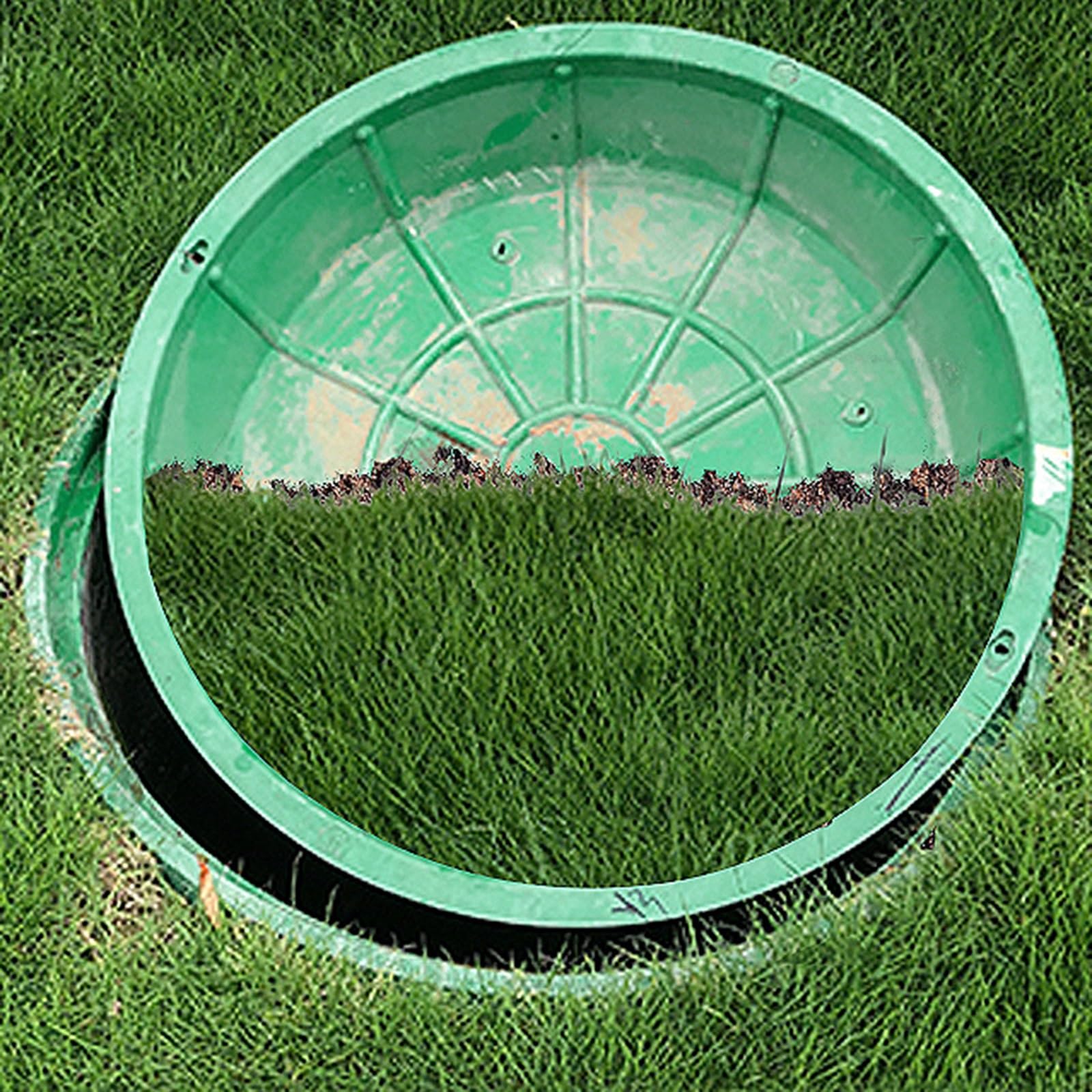 GJMSSMY Recessed Manhole Cover utility inspection lid patio access lid garden paving frame PVC material insp