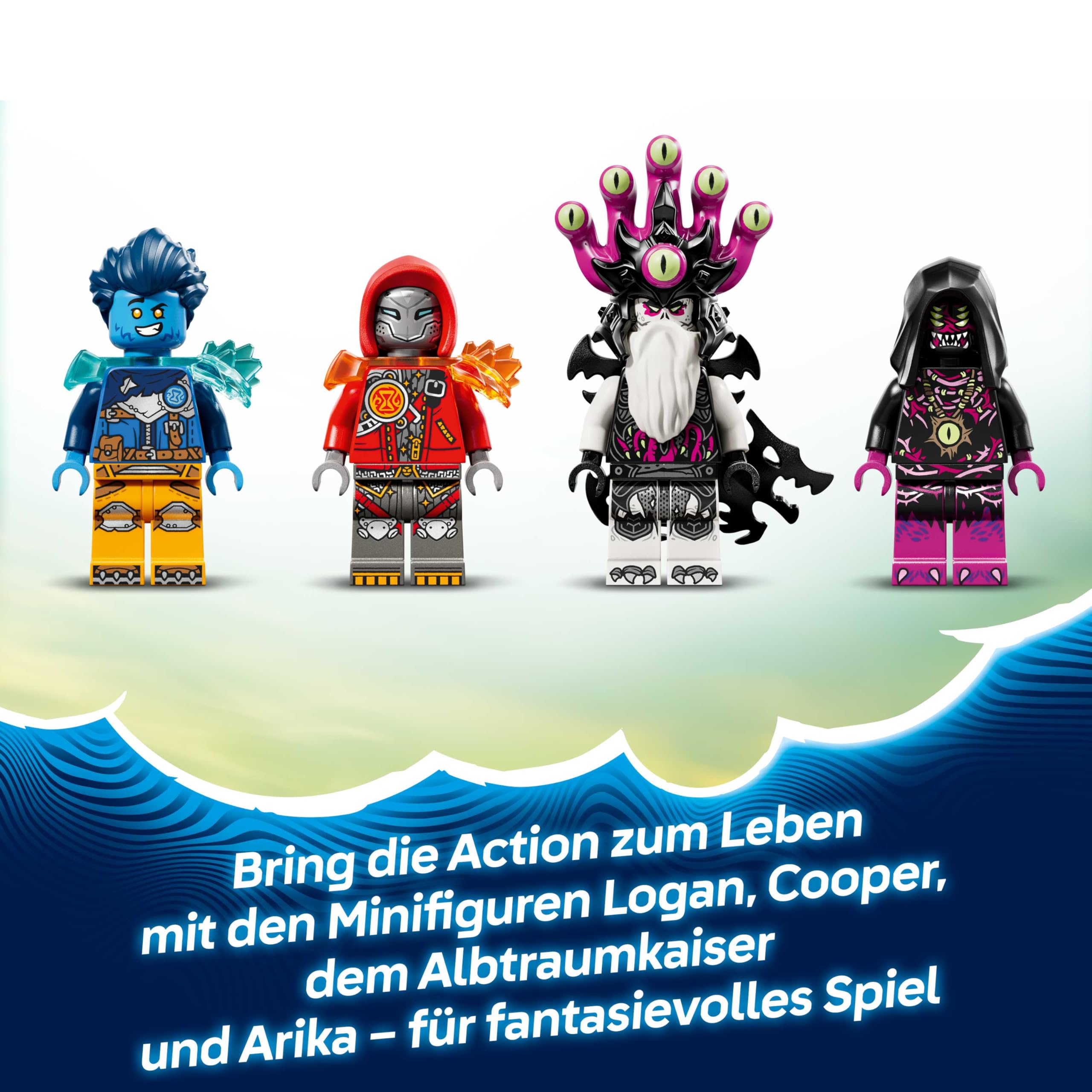 LEGO DREAMZzz 2in1 Dino-Düsenflieger - Dinosaurier Spielzeug verwandelbar in Stegosaurus - inkl. 4 Minifiguren und 2 sammelbaren Schatz-Kreaturen - Geschenk für Jungen ab 9 Jahren - 71514