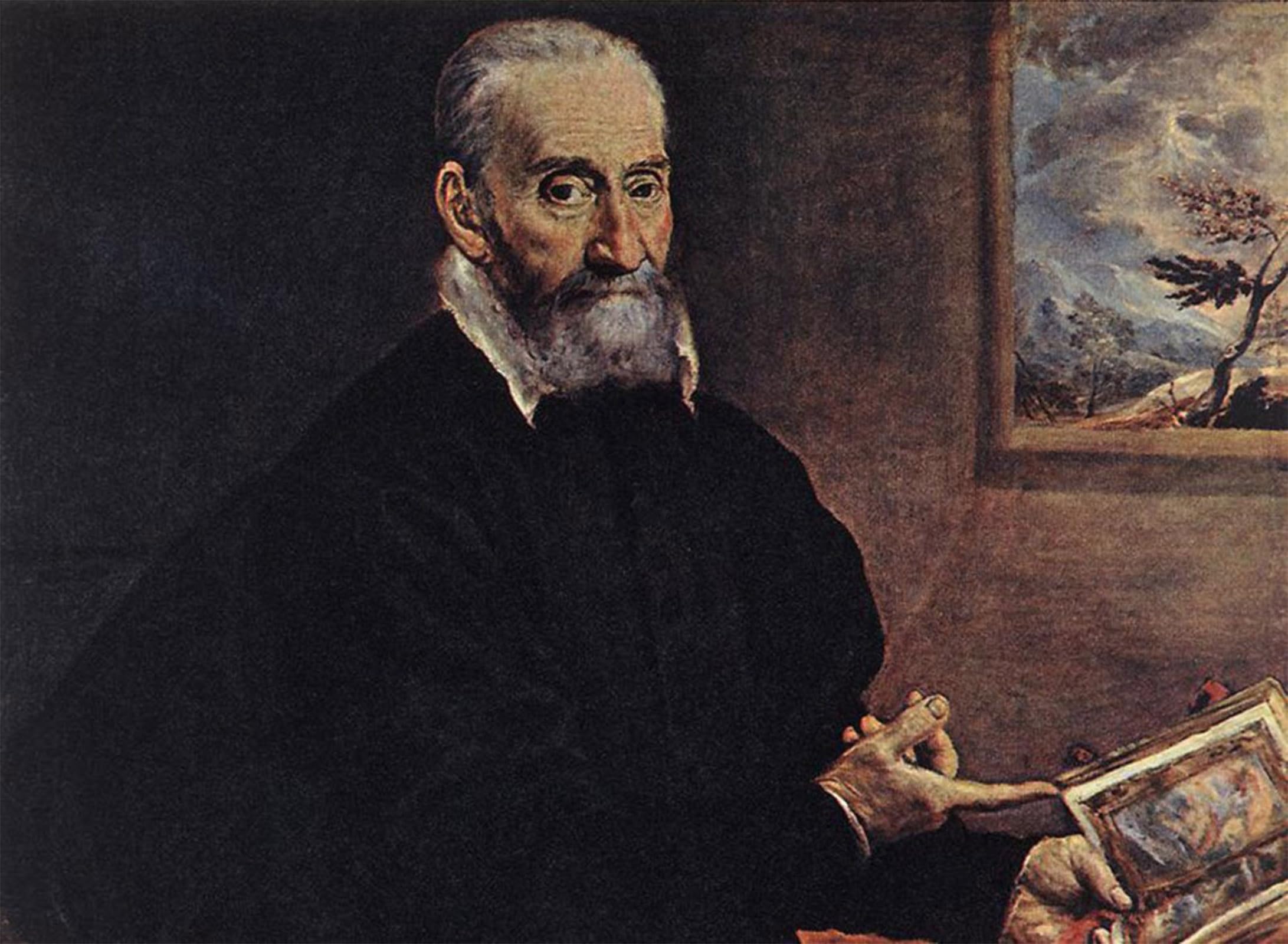 SERENDIPITP Retro Picture Poster Wall Art Pictures Painting Portrait of Giulio Clovio El Greco Wall Art Canvas Print for Wall Decor 60x90cm