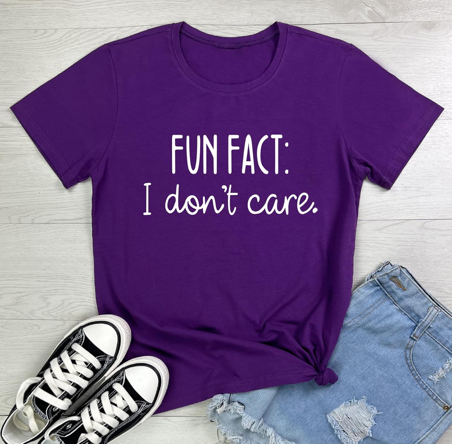 BLACKOO Women Cute T Shirt Fun Fact Graphic Tees - Image 2