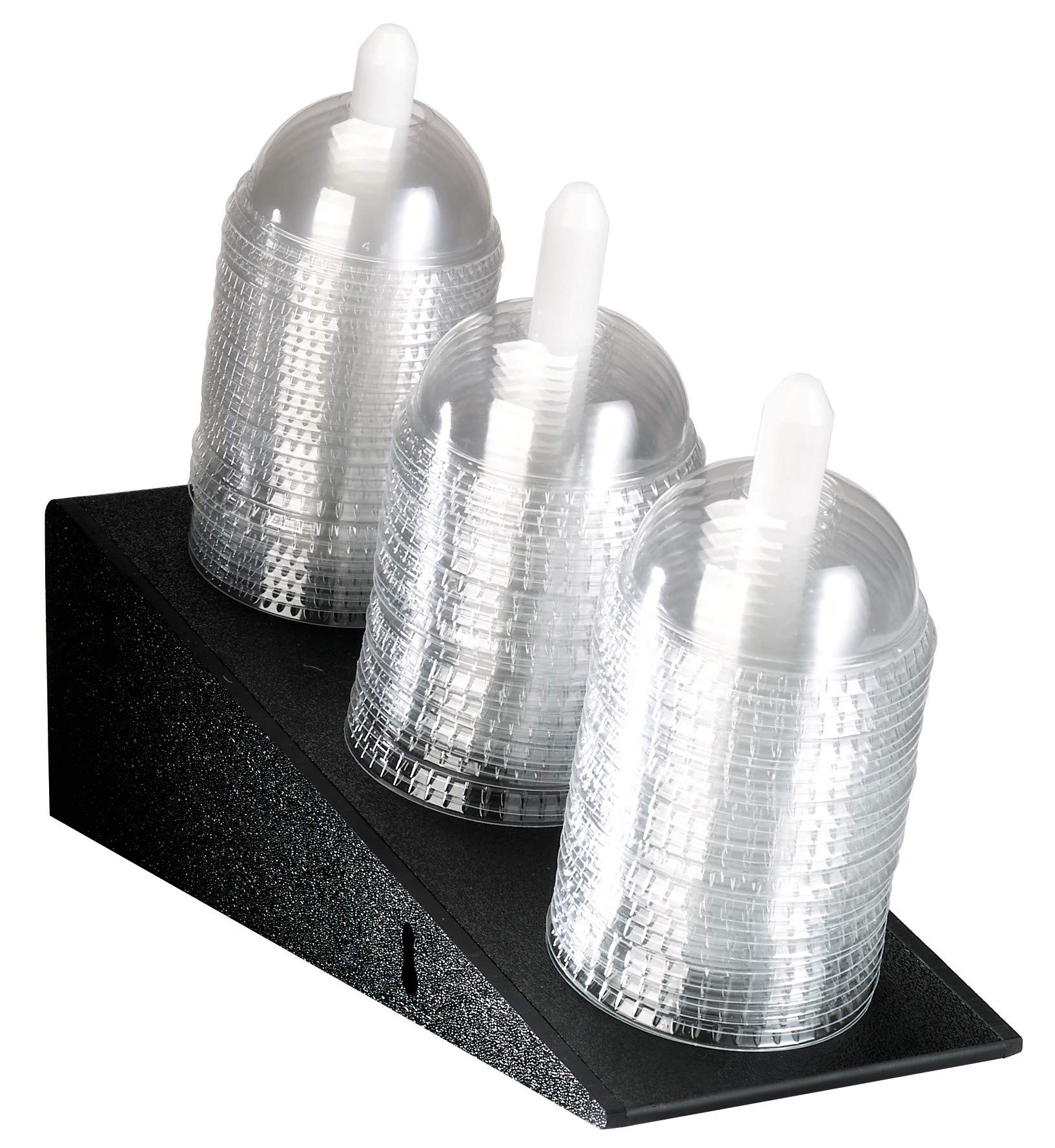 Countertop Dome Lid Organizer by DISPENSE-RITE – 5.5-Inch, Polystyrene, Black, Model ADL-3