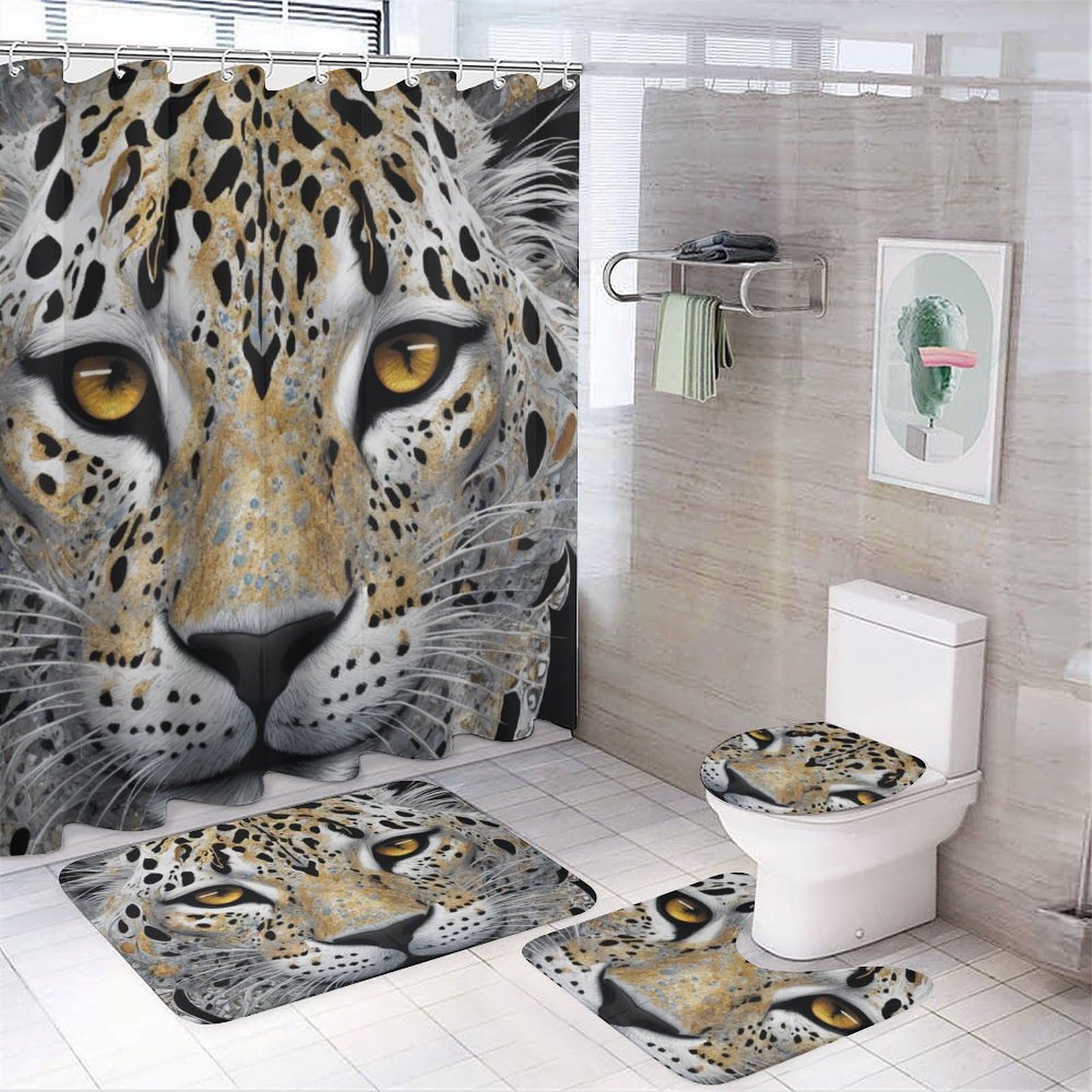 Amazon.com: ZGDPBYF 4 Pcs African Animal Safari Leopard Wildlife