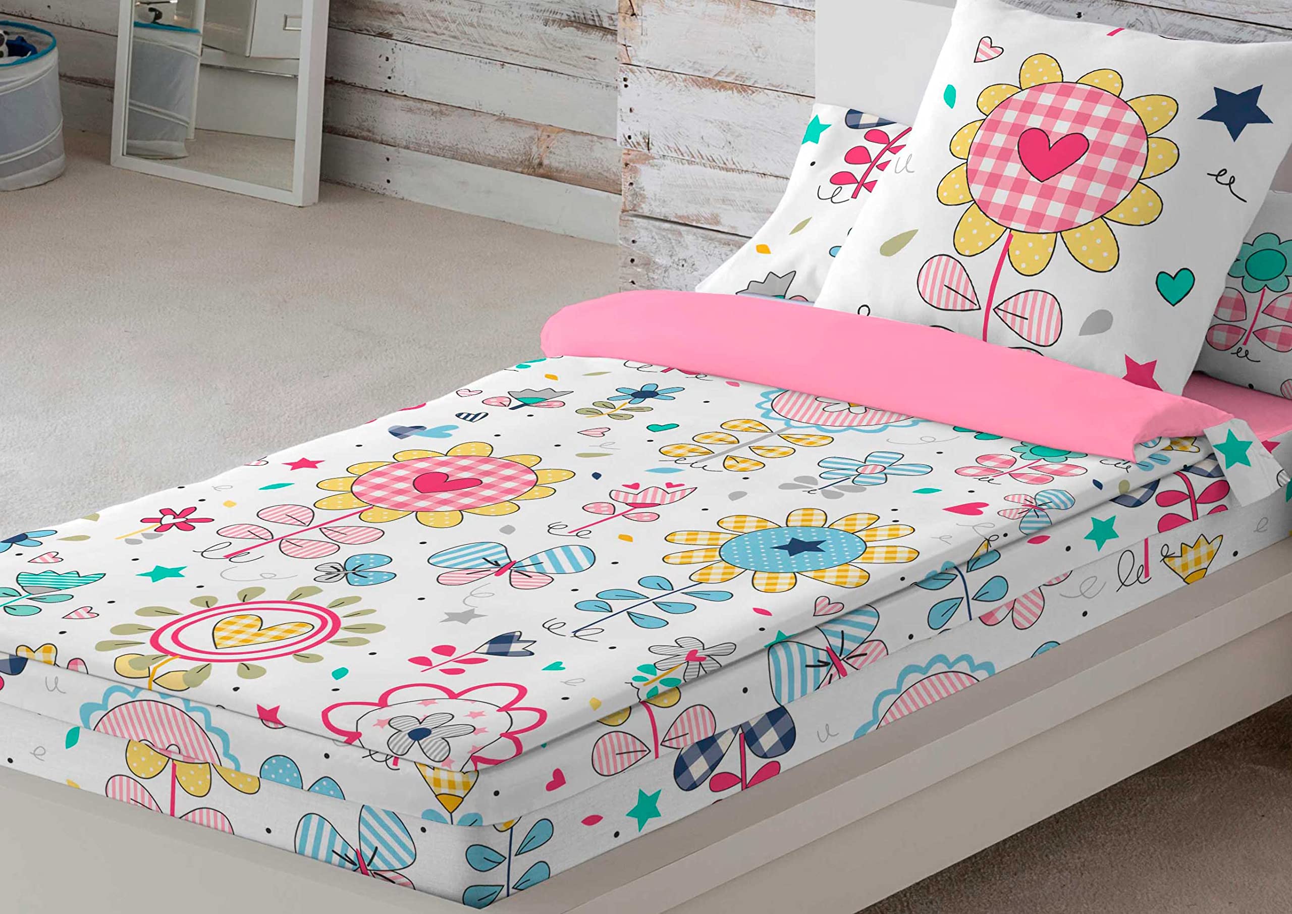 COOL KIDS Saco nórdico sin Relleno Vichy Spring Cama 90