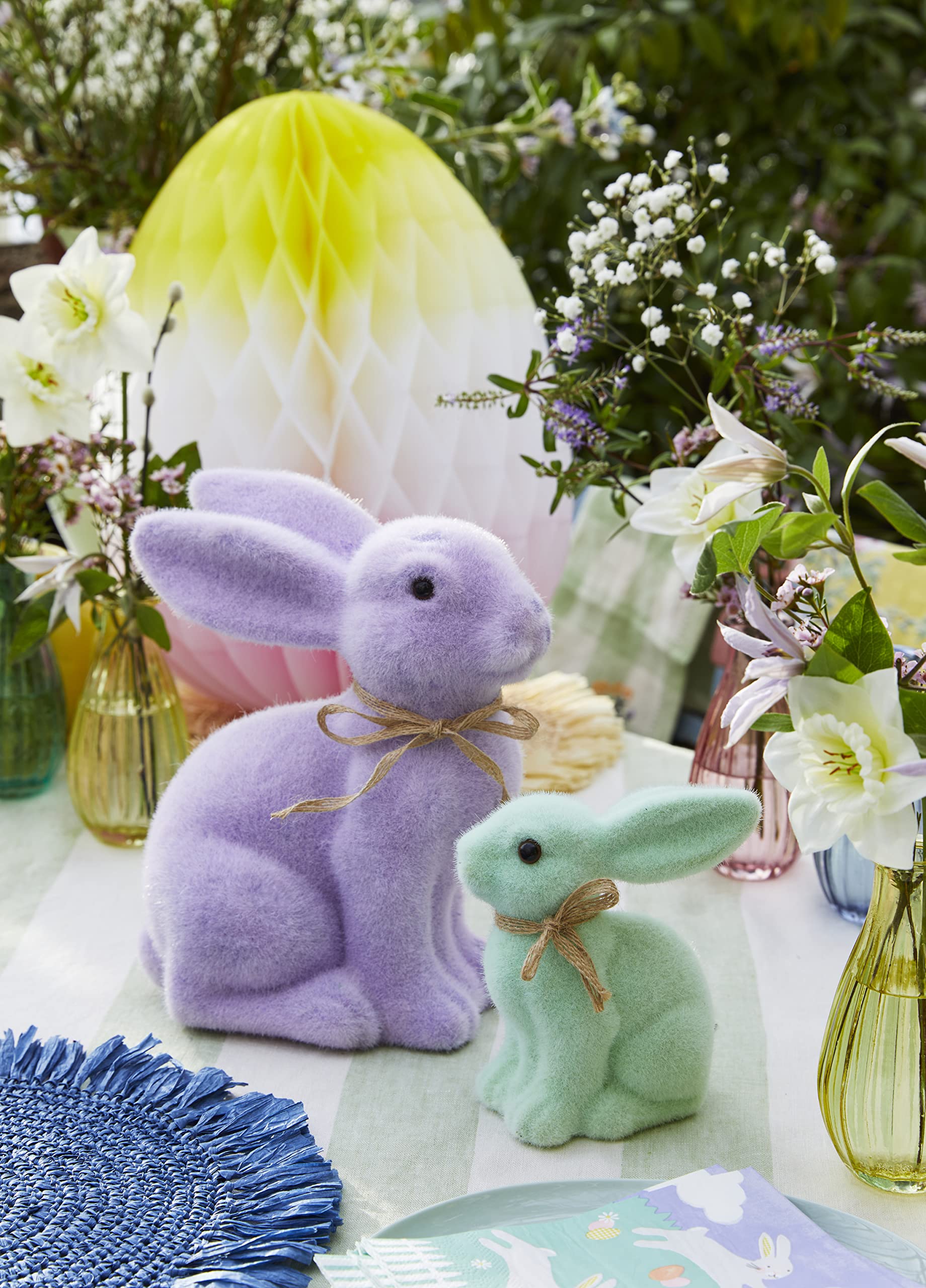 Talking Tables Large Easter Egg Hanging Decoration, 40cm Honeycomb Yellow Pink Ombre Easter Egg Hunt Garden Decorations - Image 3