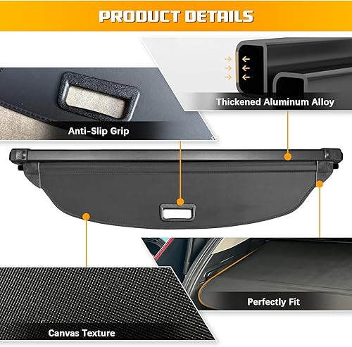 Miniatura 6 de Cubierta de carga para Mazda CX-50 2023, 2024 2025, cubierta trasera retráctil mejorada compatible con Mazda CX-50, cubierta de seguridad para