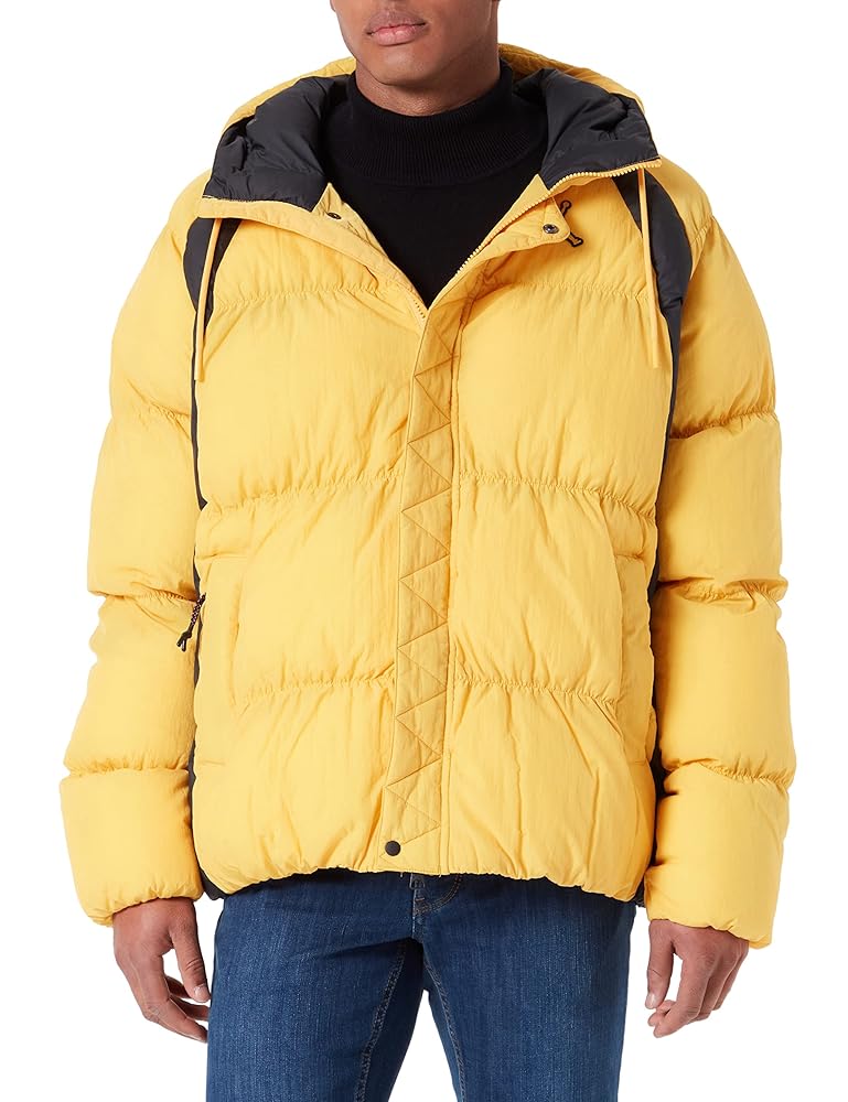 YELLO 激レアY MOUNTAIN PUFFER COAT Rockstar Original Mens Yellow Curry 2.0 Long Sleeve Hooded