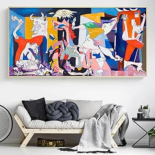 Framed Picasso Canvas-World's Most Famous Paintings Series, Large Framed Canvas Wall Art Stretched, Gold Framed Ready to Hang 12x24in/30x60cm