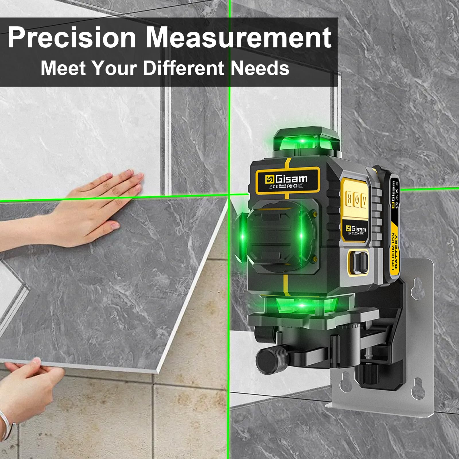 Gisam Laser Level - 360° Rotating & 16 Line -7