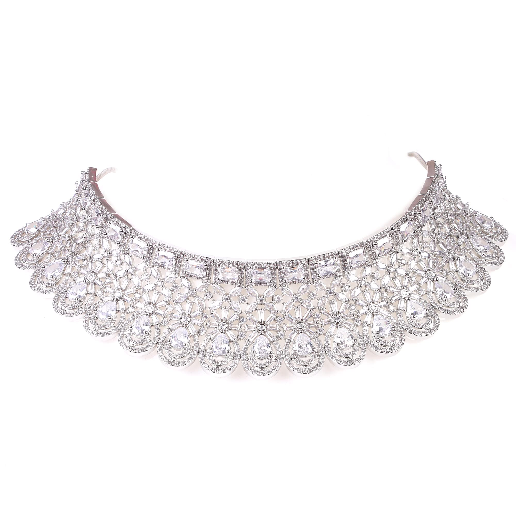 Seasworth Pink Color Necklace Latest Chocker Design Stylish Fancy Antique Diamond Traditional Necklace Jewelery Set For Women and Girls (B0BPXP9VVT) Amazon Price History, Amazon Price Tracker