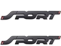 Vista 1 de 2 calcomanías deportivas 3D de metal para guardabarros laterales, para maletero, automóvil, motocicleta (negro mate)