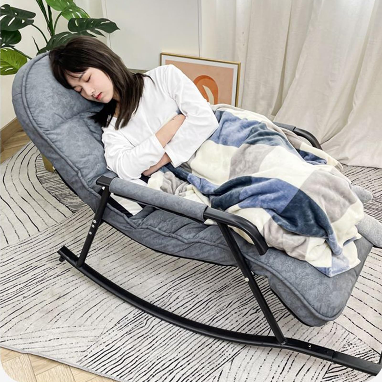 Poltrona Relax, gravità Zero Sdraio da Giardino,Poltrona Sdraio Relax Reclinabile con Cuscino Imbottito,Tasche Laterali con Braccioli,per Arredo Esterno, Giardino, Terrazzo E Balcone