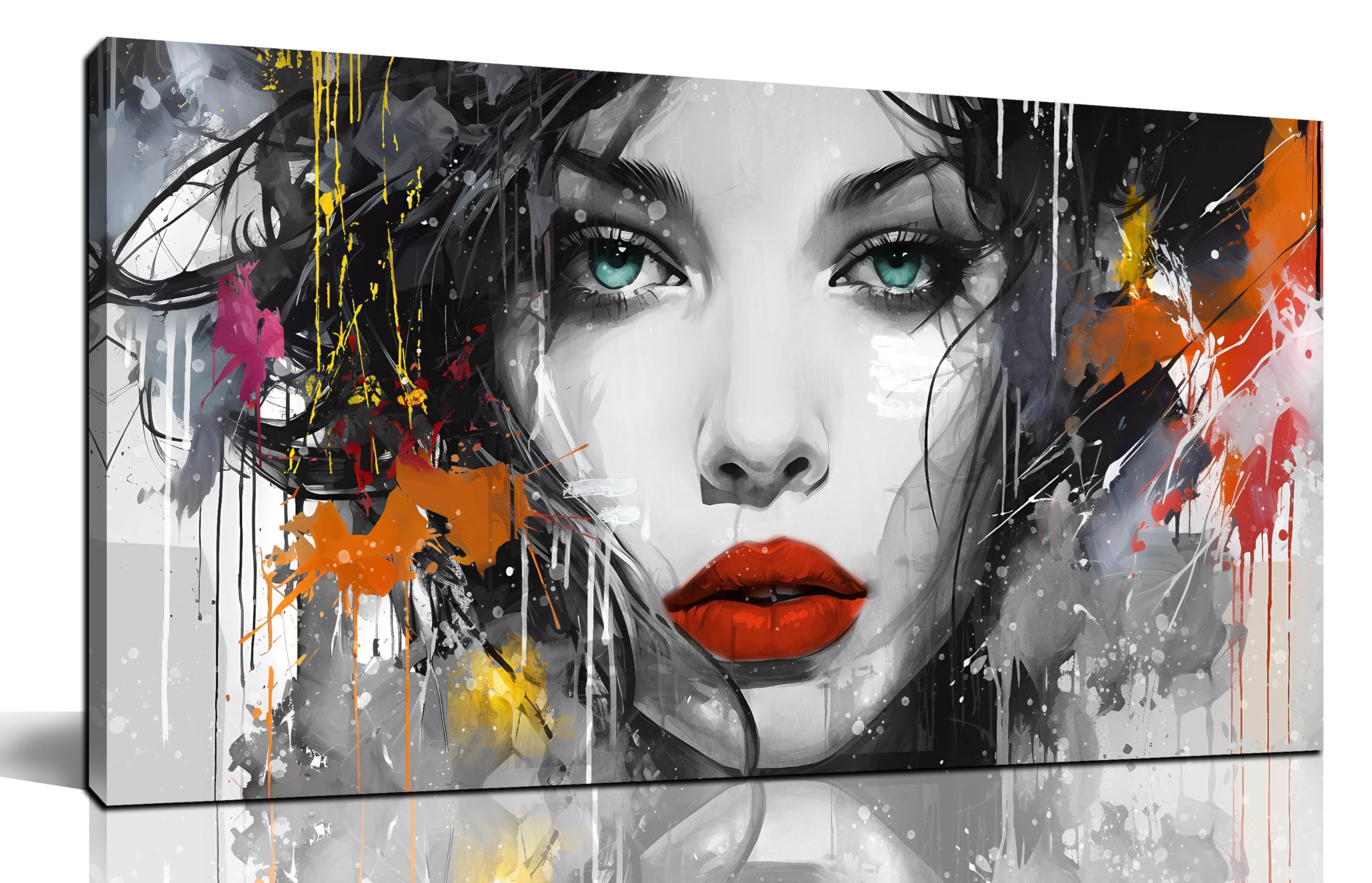 caneito-woman-wall-art-for-living-room-black-and-white-canvas-wall