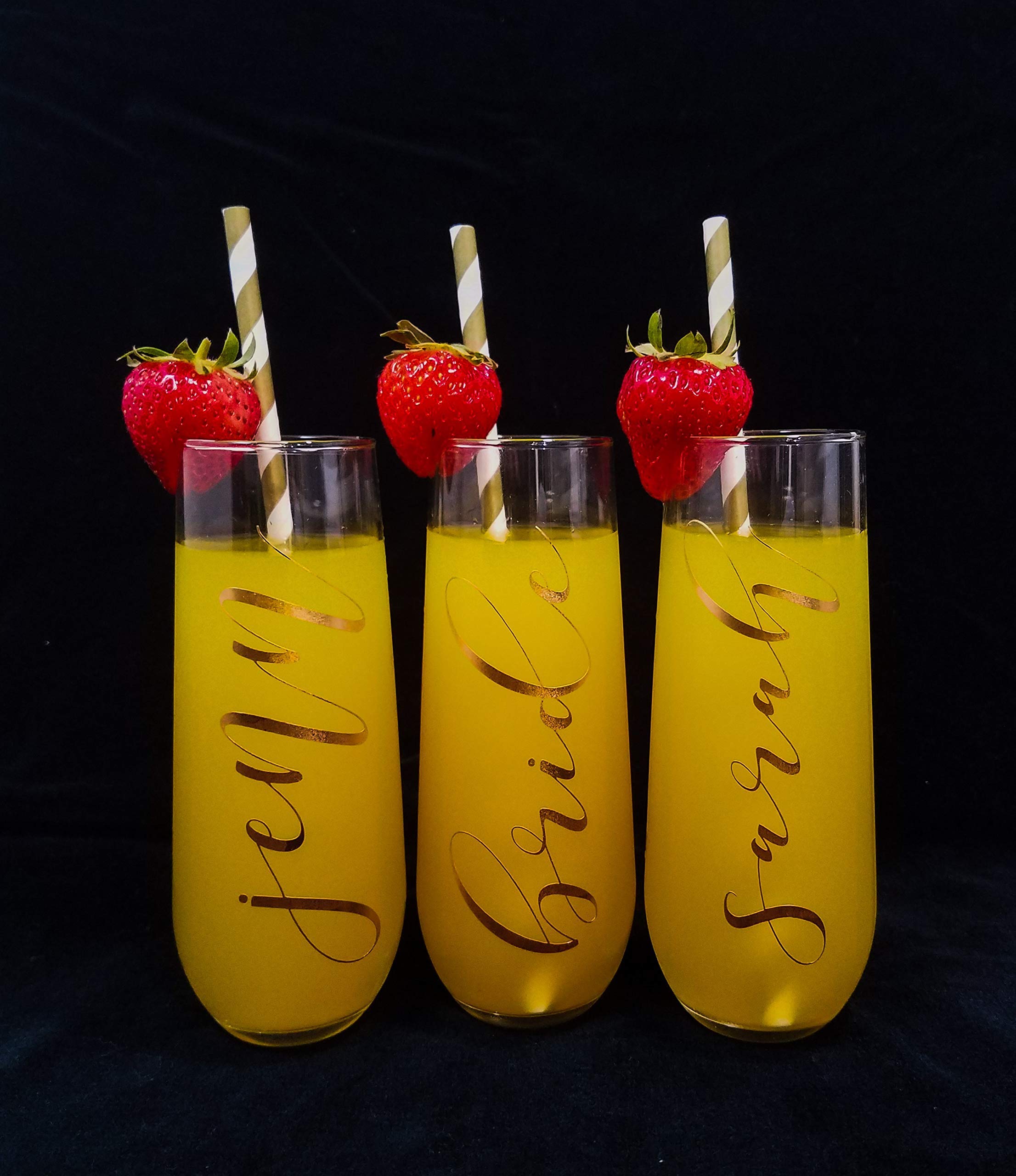 Champagne Flutes Bridesmaids, Personalized Bridesmaid Gift Ideas, Bridesmaid Champagne Glasses, Bachelorette Party Cup, Wedding Party Gift, Stemless Champagne Glasses, Bridesmaid Proposal Gift Ideas