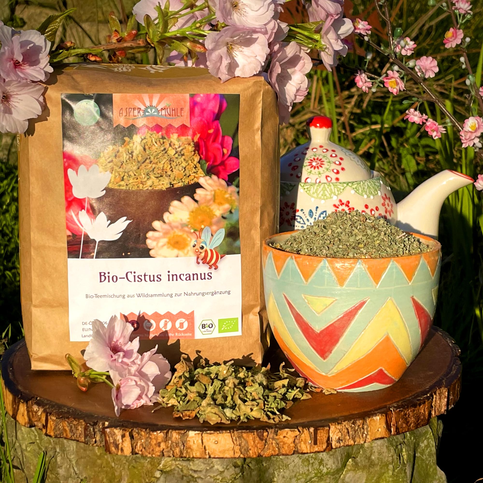 Cistus Tee - Cistus incanus Tee - Bio Zistrosenkraut geschnitten (1000g) (Packung mit 2)