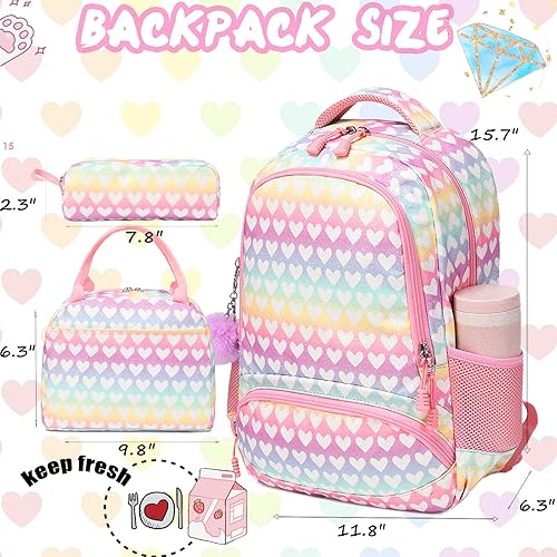 Miniatura 3 de Mochila de unicornio para niñas, mochila escolar para niñas, mochila escolar de unicornio para niñas, juego de mochila escolar para la escuela