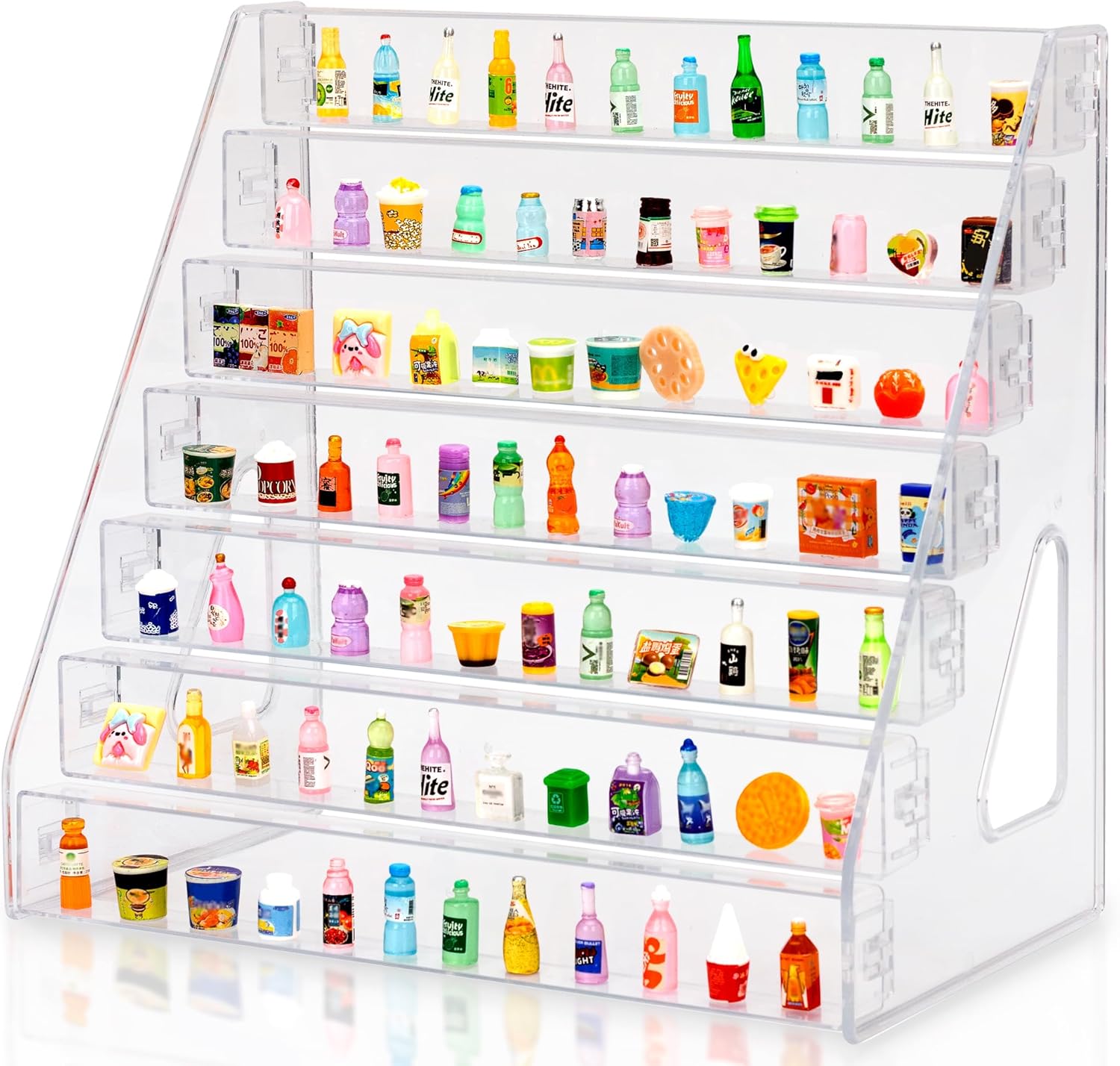 Mini Brand Organizer Display Rack for Mini Brands Collector Toys of 7 Layers Mini Brand Display (Mini Brand Are Not Included)