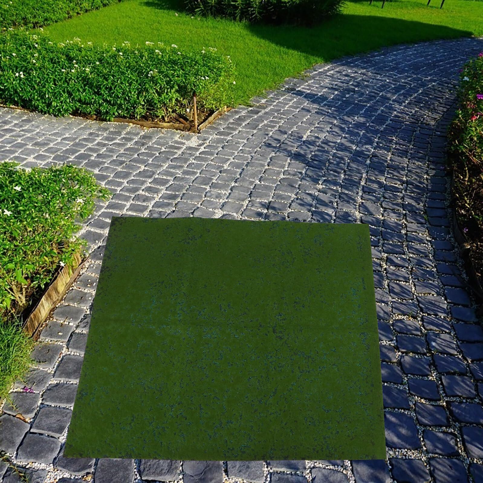 Angoily Künstliches Moos 1 Stück aus Perlenbaumwolle für Dekoration | Realistisches Pflanzmoos, Grüne Moosdecke mit Kleiner Gräsern, für Büro und Hochzeit