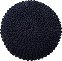 Vista 5 de REDEARTH - Puf otomano con cubierta tejida en puntada de cable